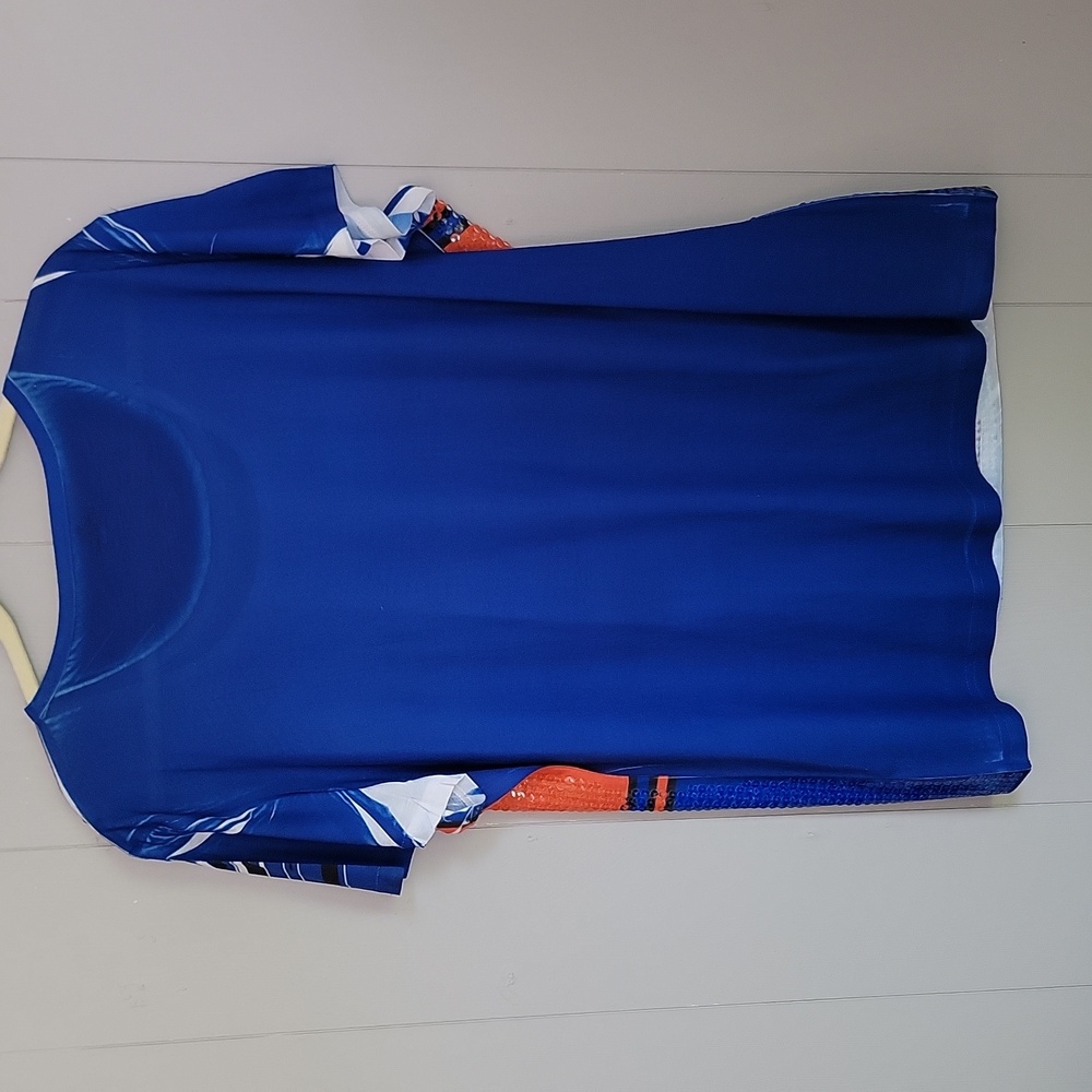 Nascar Hendrick Over The Wall Sequins Top Blue XXL Shiny Short Sleeve T-Shirt - Picture 2 of 3